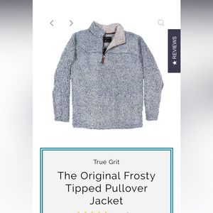 True Grit Sherpa Pull Over. Great Condition, Denim Blue